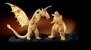 Rayakan Ultah Godzilla Bersama Patung Emas Seharga 6 Juta Yen
