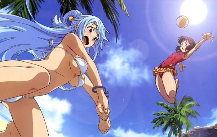 Poster Besar Heroine ‘Konosuba’ Dalam Balutan Bikini Menjadi Bonus Majalah Megami!