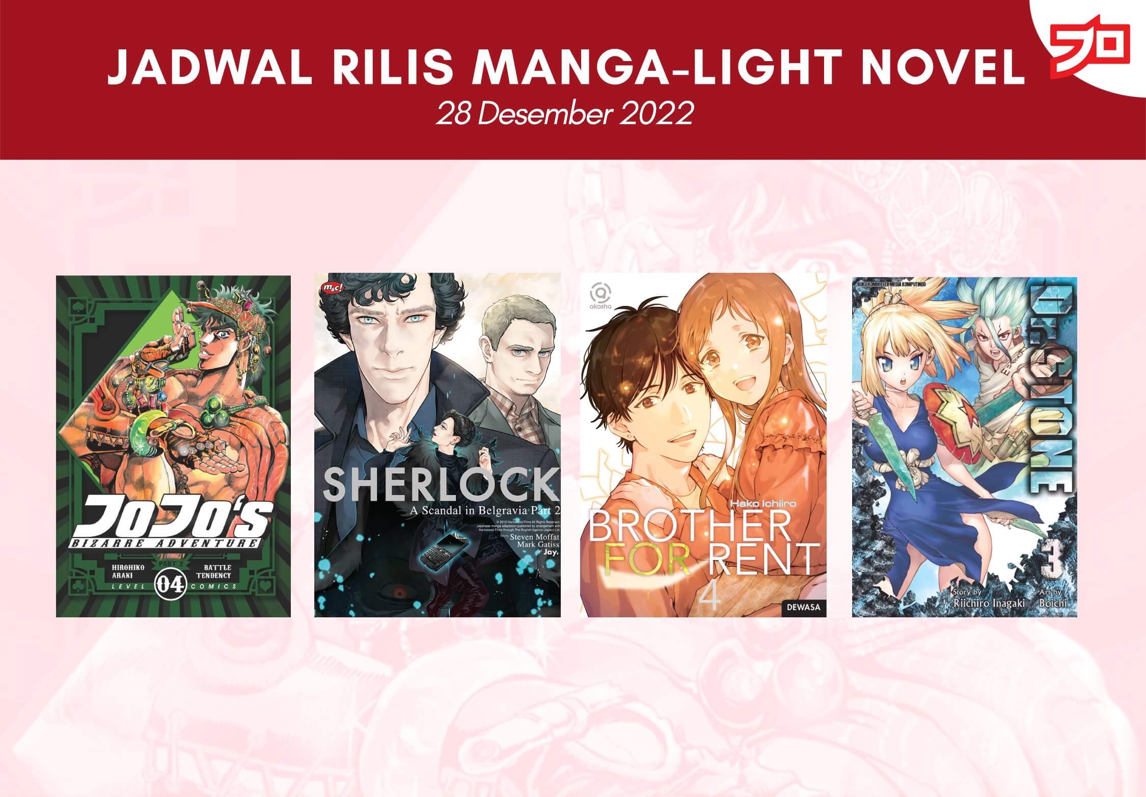 Ini Dia, Jadwal Rilis Manga-Light Novel di Indonesia Minggu Ini! [28 Desember 2022]